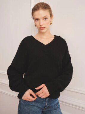 Naadam Wide Sleeve Cropped Cashmere Sweater